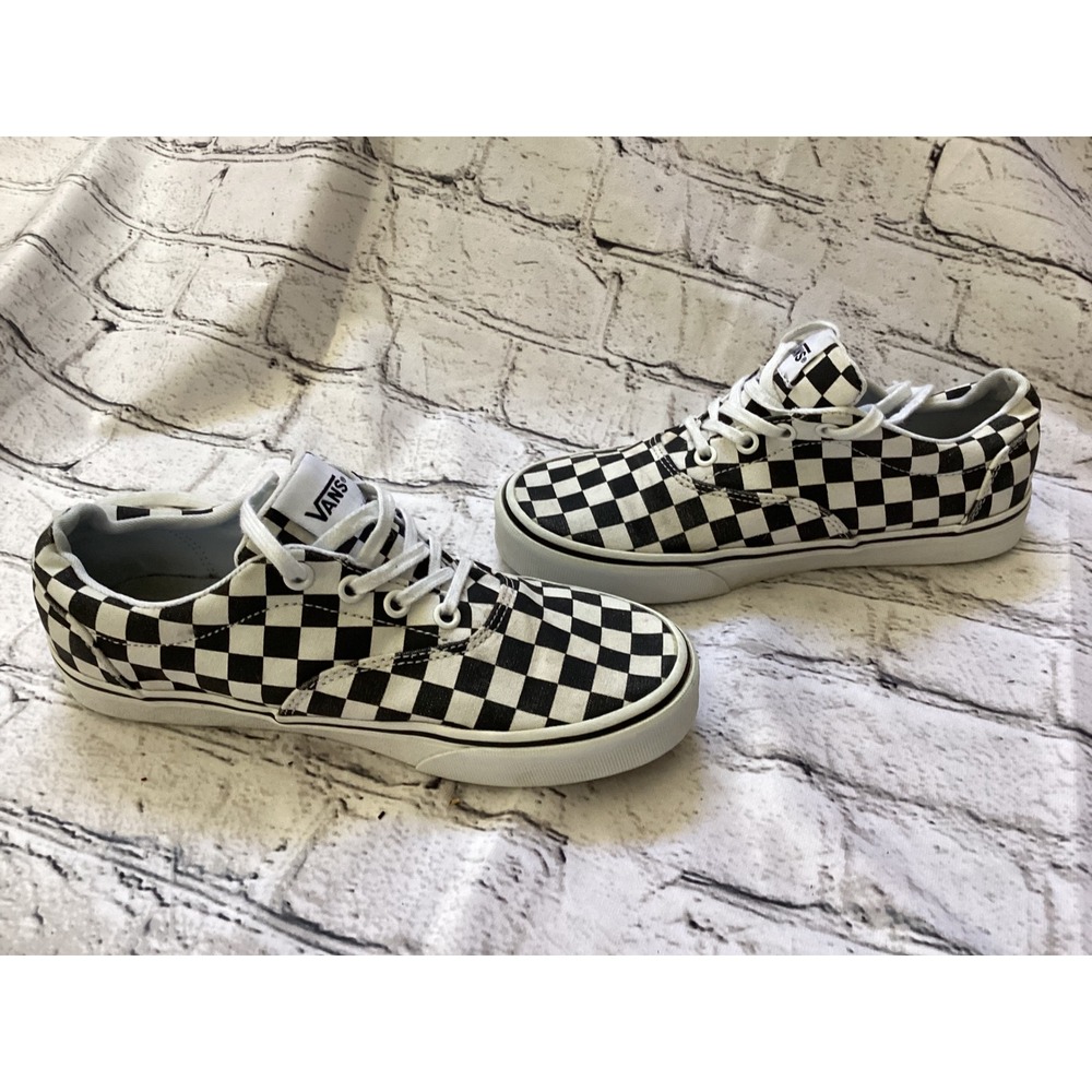 Vans Doheny Checkerboard Sneakers Womens 7 Black White Low Top Skate Shoes - Picture 2 of 5
